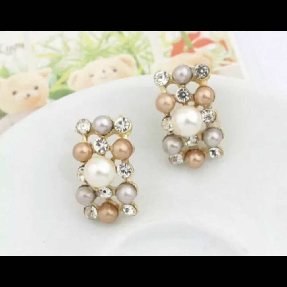 🍀New Crystal Pearl Necklace Earrings Jewelry gift Set - Picture 8 of 11